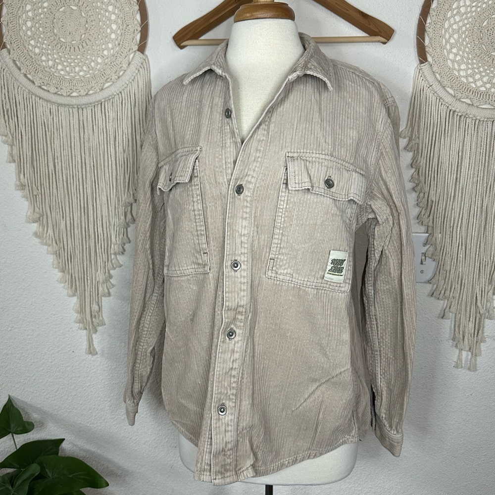 Freak's Store Van Life Beige Corduroy shacket Jacket Large